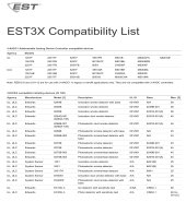 EST3X Compatibility List 